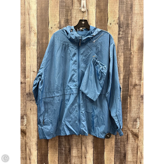 Jacket Windbreaker By Cme In Blue, Size: 3x