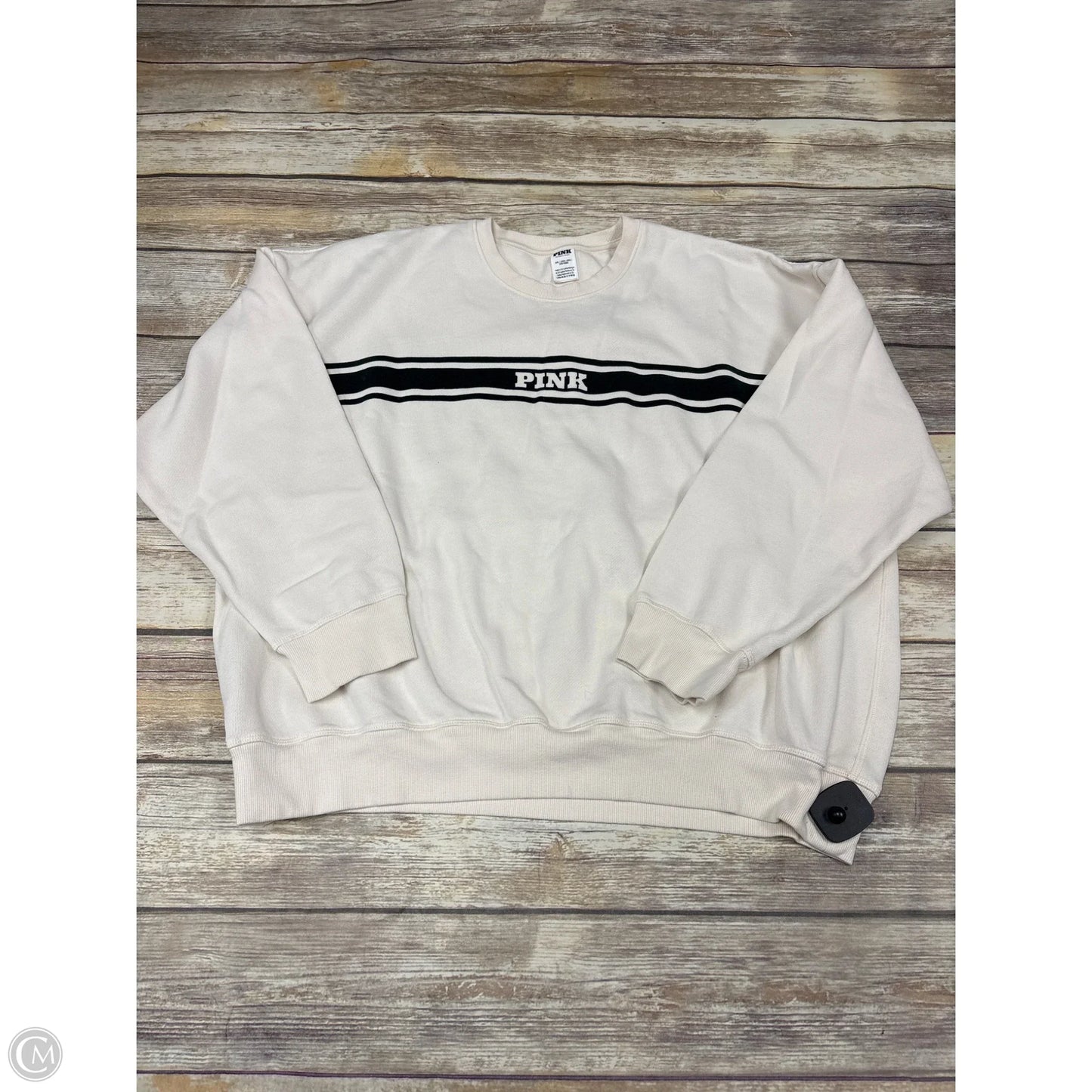 Sweatshirt Crewneck By Pink In Ivory, Size: Xxl