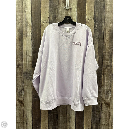Sweatshirt Crewneck By Pink In Purple, Size: Xxl