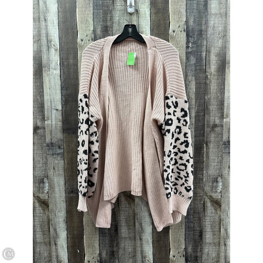 Sweater Cardigan By Shein In Pink, Size: 3x