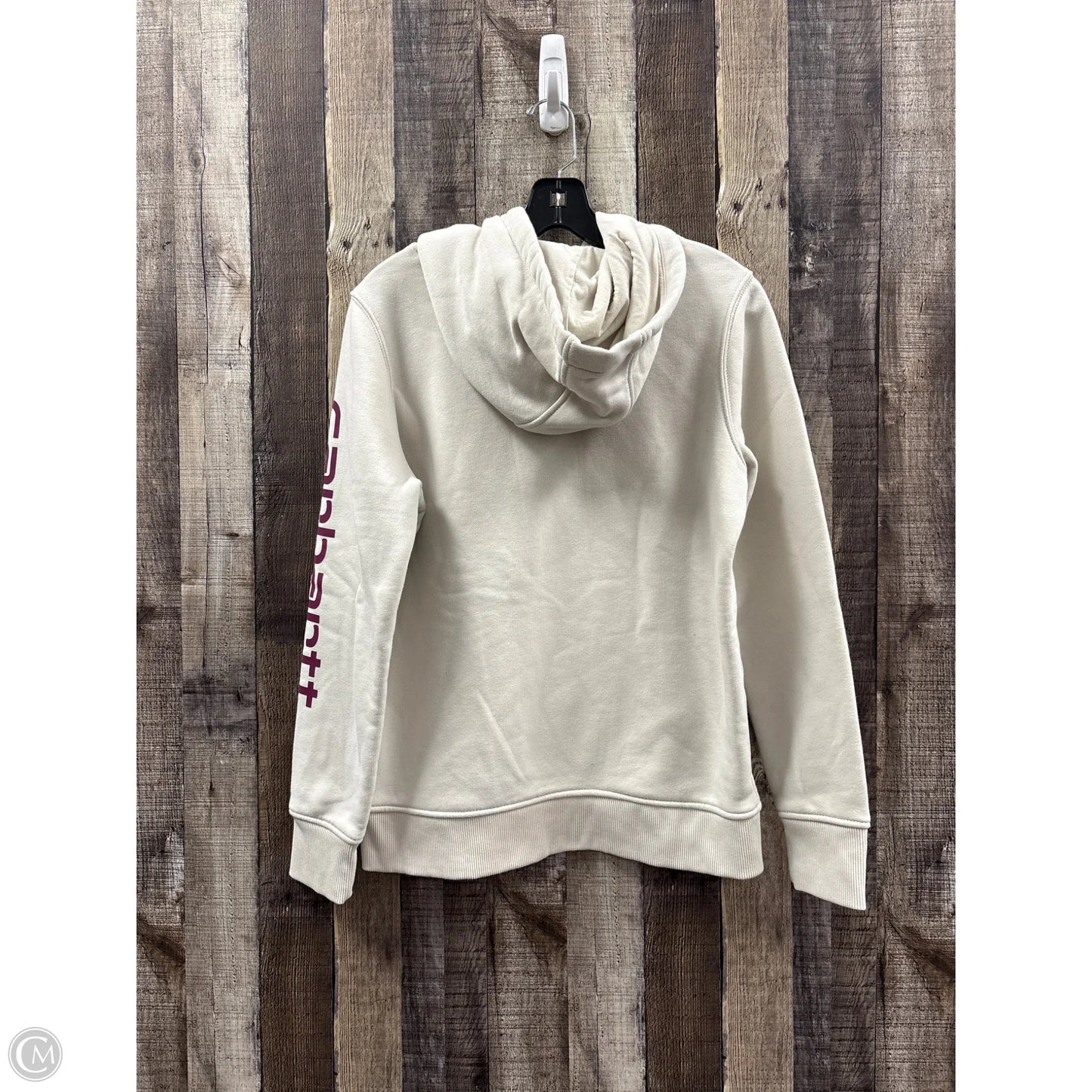 Sweatshirt Hoodie By Carhartt In Tan, Size: S