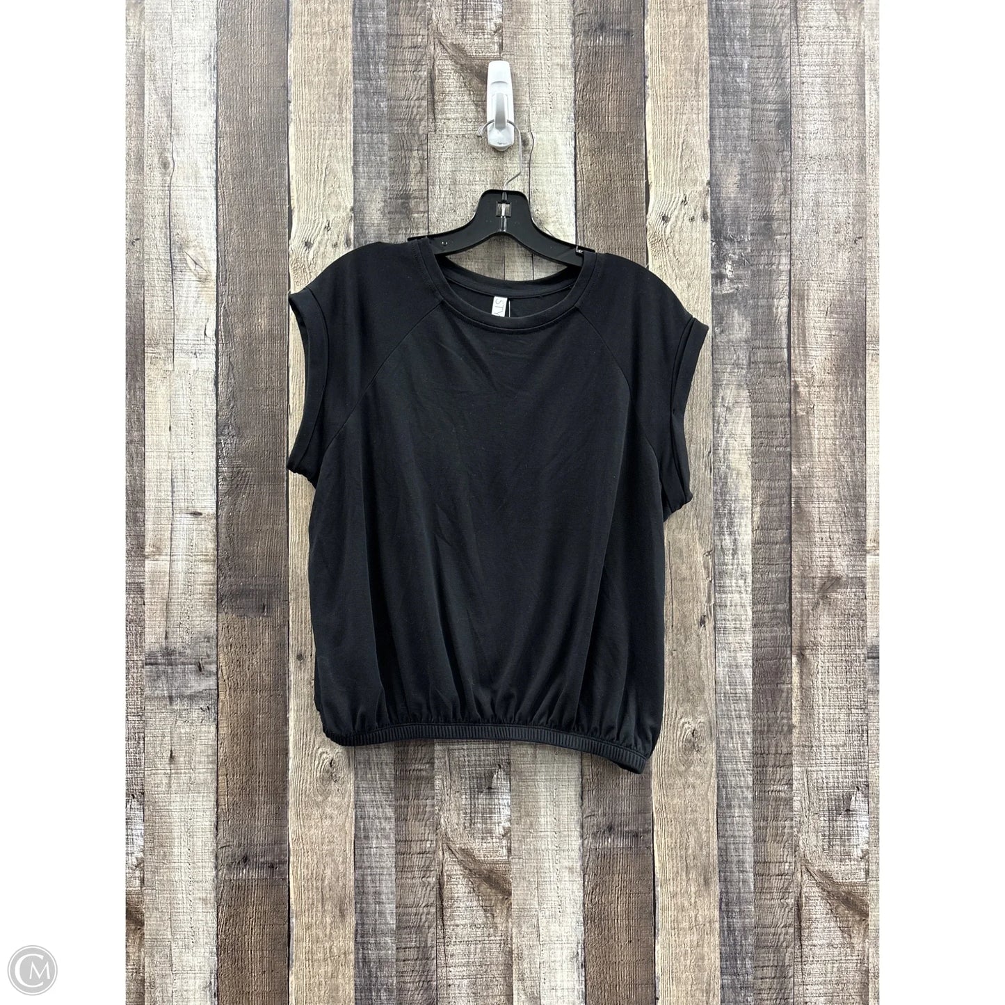 Top Short Sleeve By Stylus In Black, Size: M