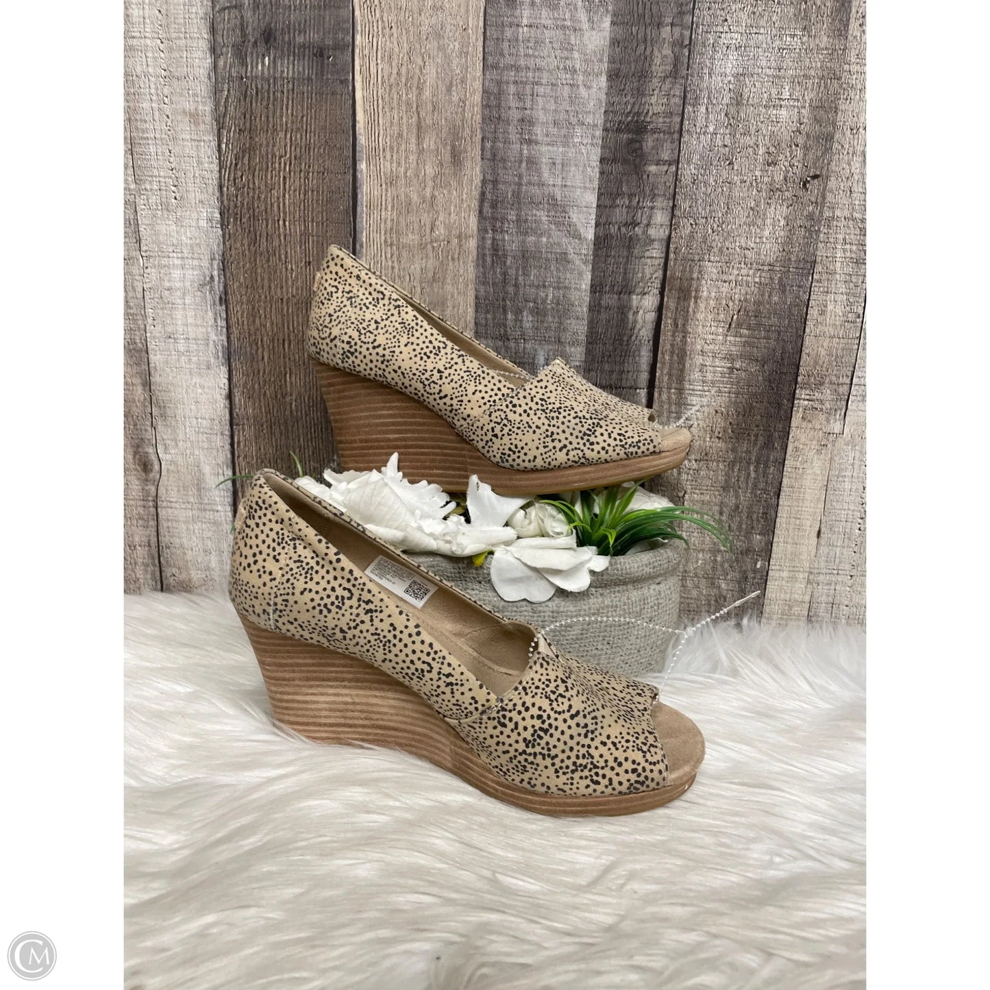 Shoes Heels Wedge By Toms In Animal Print, Size: 7