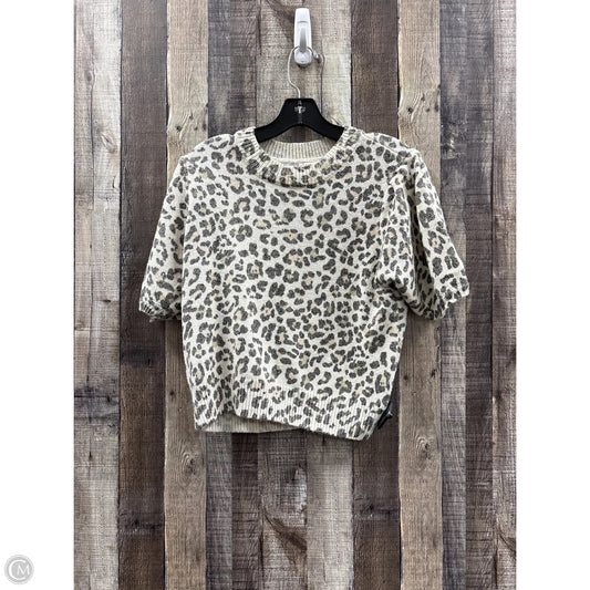 Sweater Short Sleeve By Sincerely Jules In Animal Print, Size: L