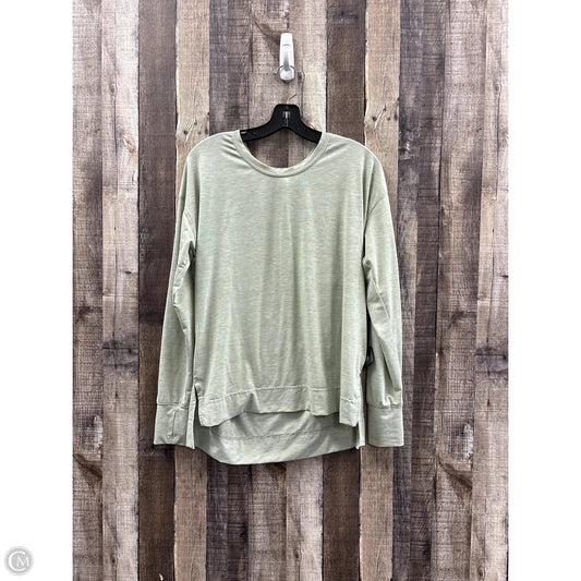 Athletic Top Long Sleeve Crewneck By All In Motion In Green, Size: M