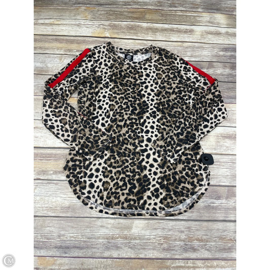 Top Long Sleeve By Bobeau In Animal Print, Size: Xl
