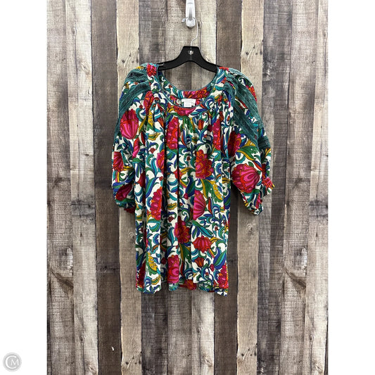 Top 3/4 Sleeve By Cme In Multi-colored, Size: Xl