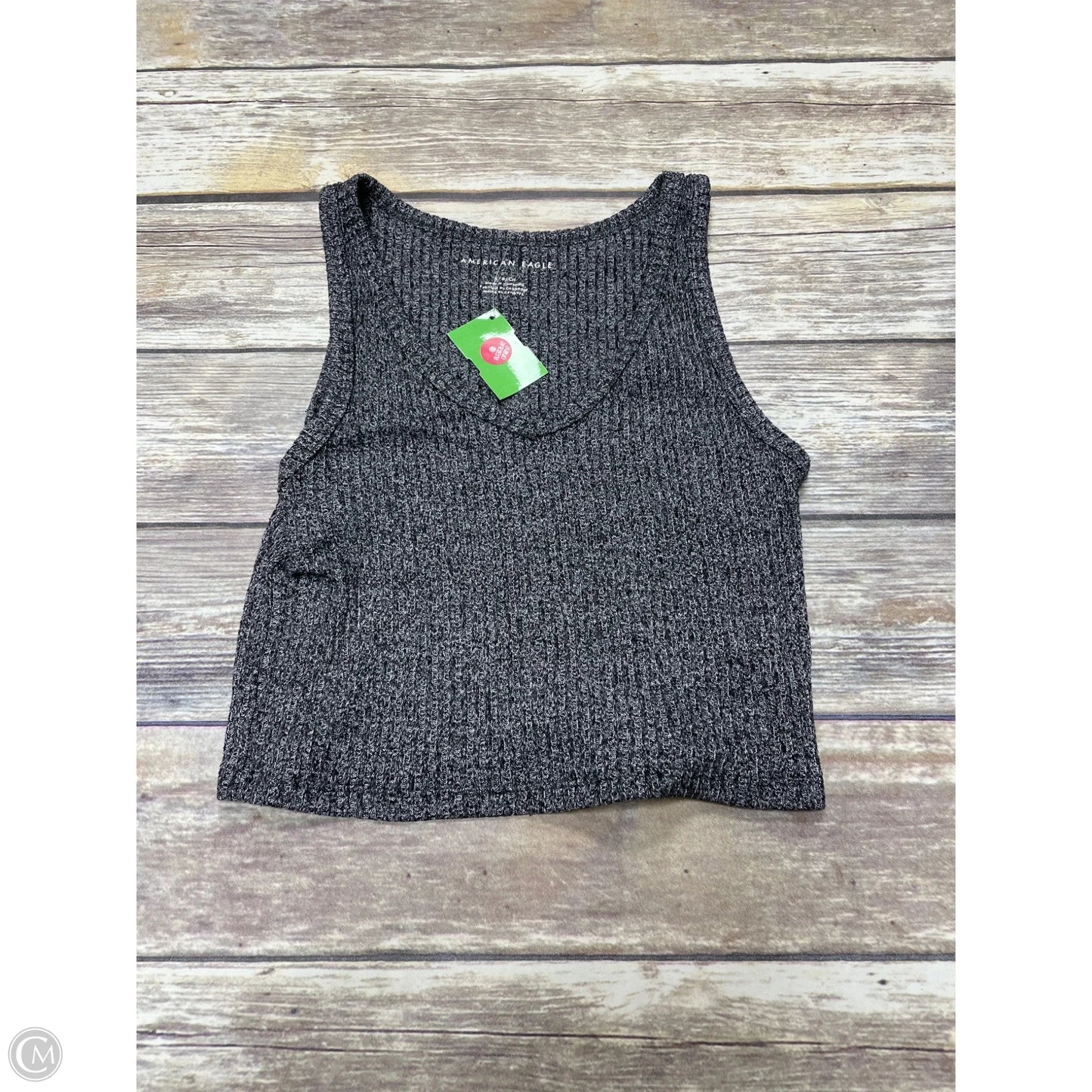 Top Sleeveless By American Eagle In Grey, Size: S