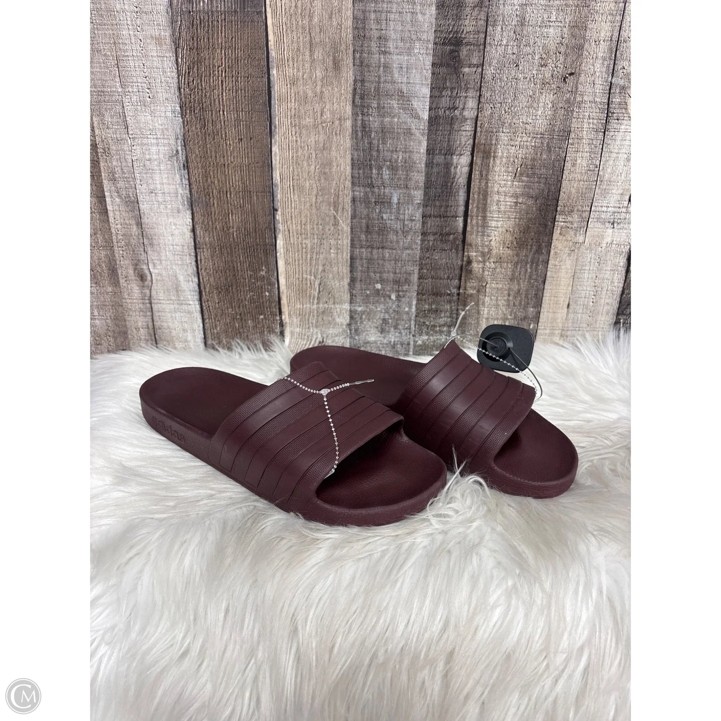 Sandals Sport By Adidas In Maroon, Size: 9