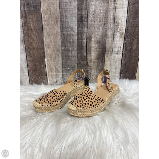 Sandals Heels Wedge By Soda In Animal Print, Size: 6