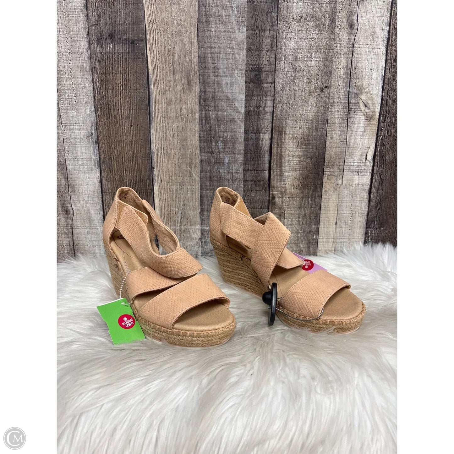 Sandals Heels Wedge By Dr Scholls In Tan, Size: 6.5