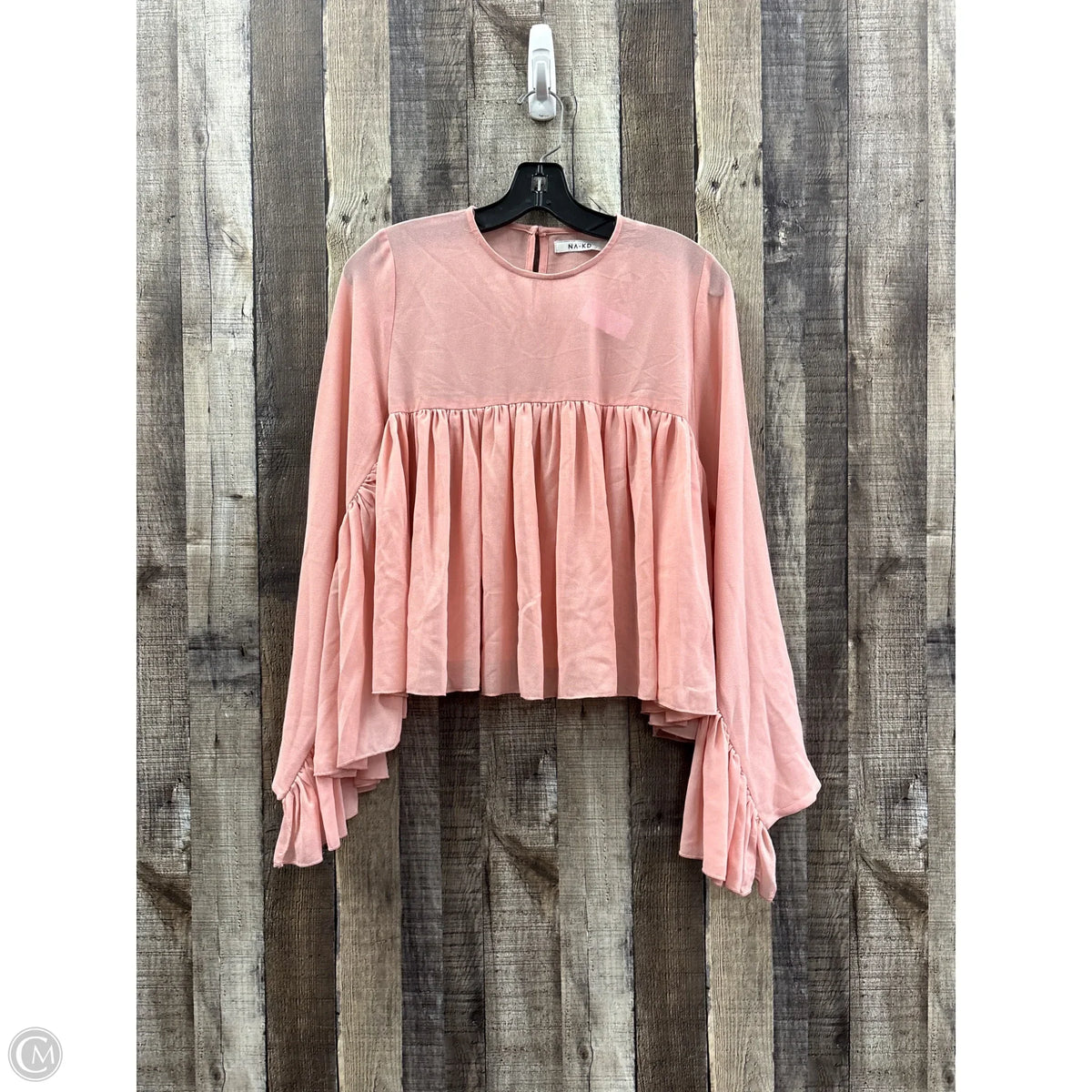 Top Long Sleeve By Cme In Pink, Size: S
