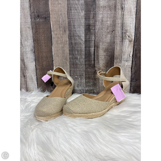 Sandals Heels Wedge By Easy Spirit In Gold, Size: 10