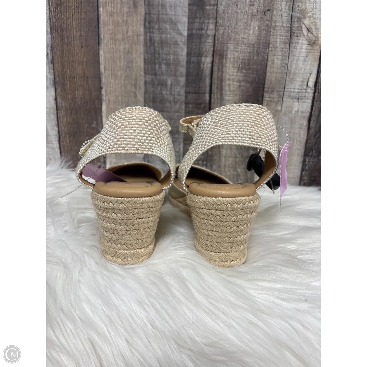 Sandals Heels Wedge By Easy Spirit In Gold, Size: 10