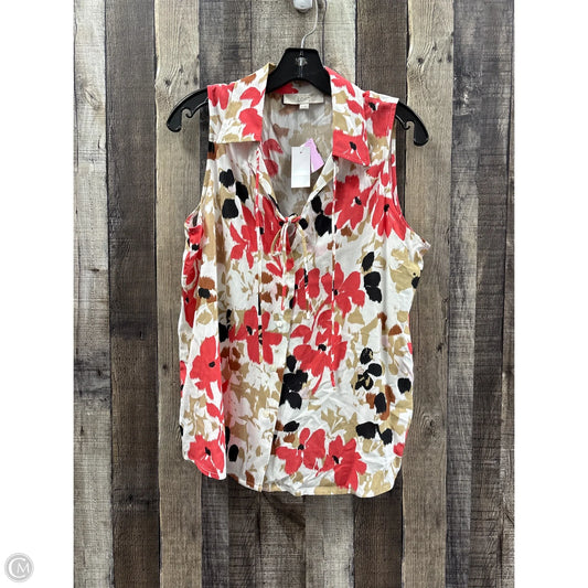 Top Sleeveless By Loft In Multi-colored, Size: M