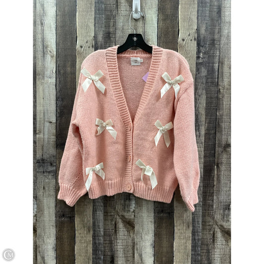 Sweater Cardigan By Cme In Pink, Size: S