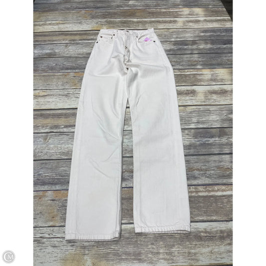 Jeans Straight By Agolde In Ivory, Size: 0