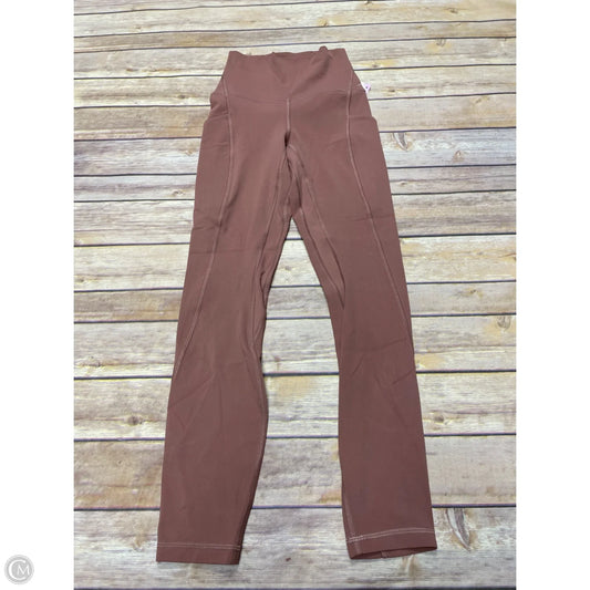 Athletic Leggings By Lululemon In Mauve, Size: 0