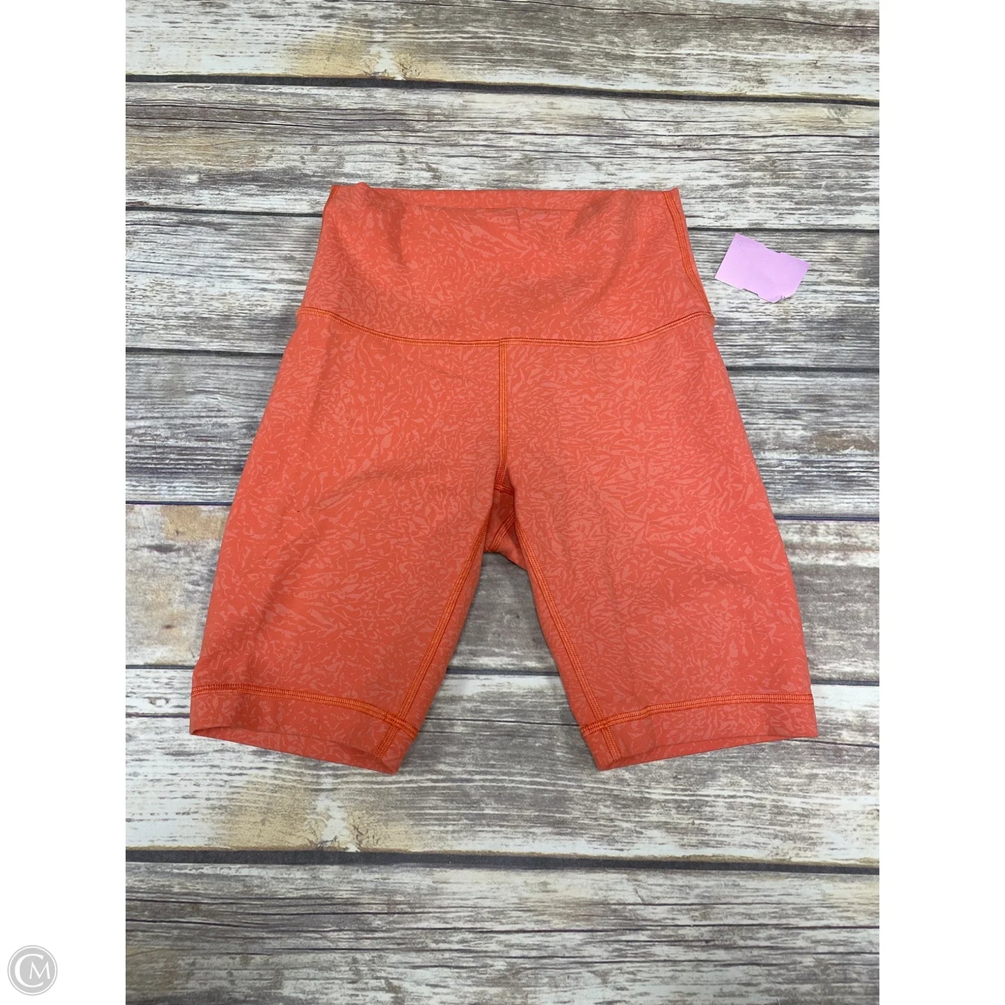 Athletic Shorts By Lululemon In Orange, Size: 4