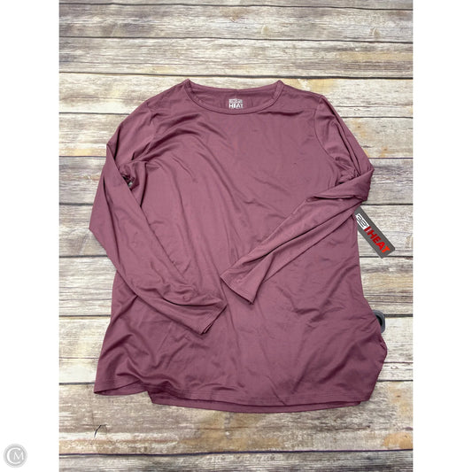Athletic Top Long Sleeve Crewneck By 32 Degrees In Mauve, Size: Xxl