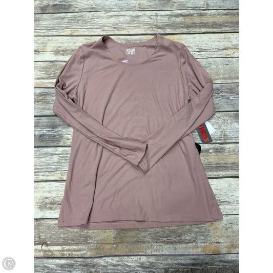Athletic Top Long Sleeve Crewneck By 32 Degrees In Pink, Size: Xxl
