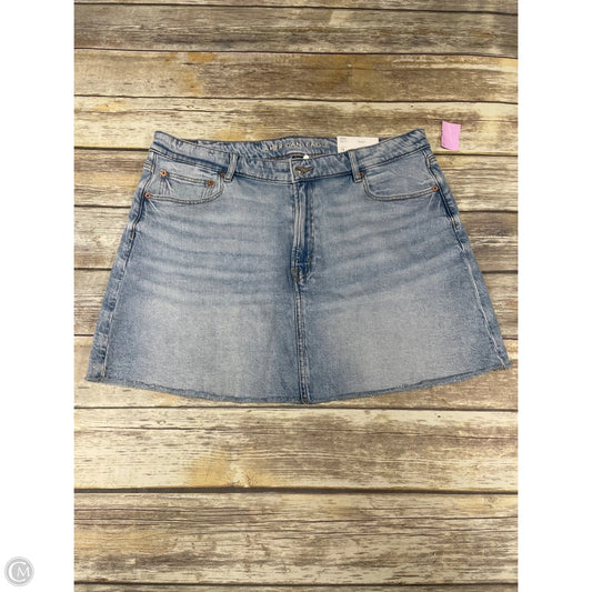 Skirt Mini & Short By American Eagle In Blue Denim, Size: 18
