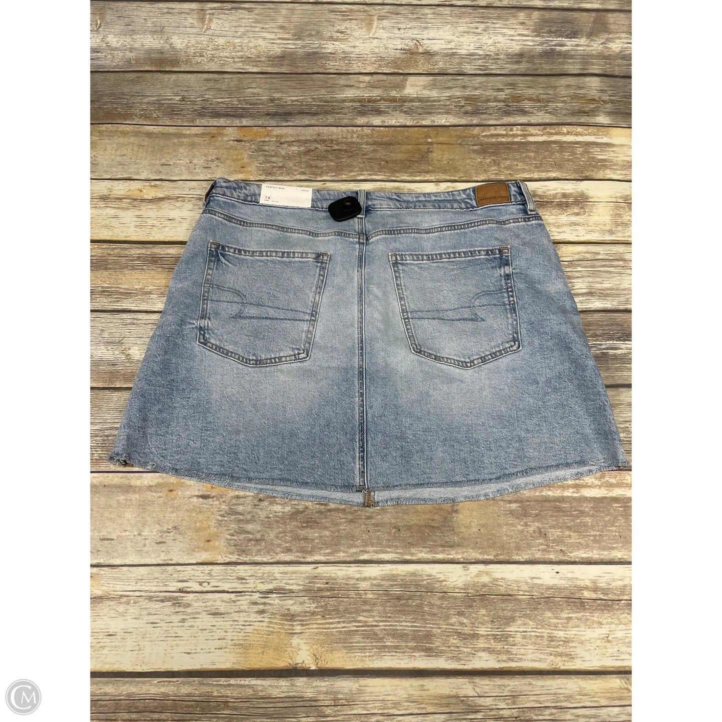Skirt Mini & Short By American Eagle In Blue Denim, Size: 18