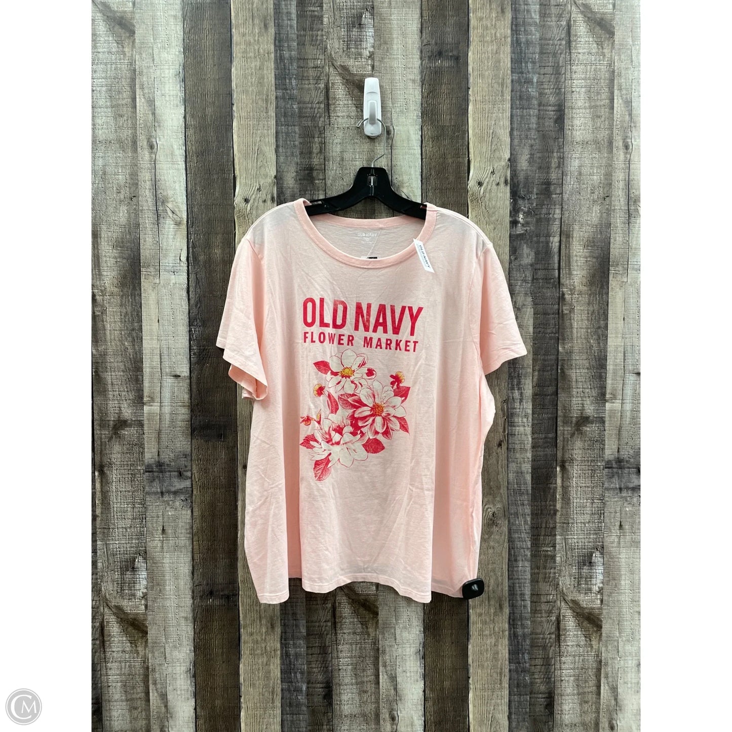 Top Short Sleeve Basic By Old Navy In Pink, Size: Xxl