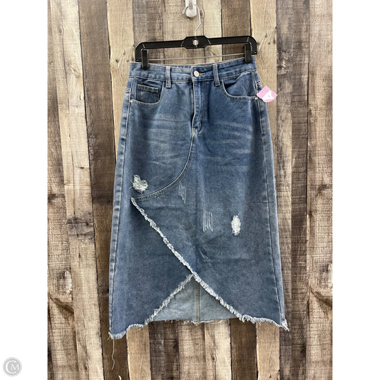 Skirt Midi By Cmf In Blue Denim, Size: M
