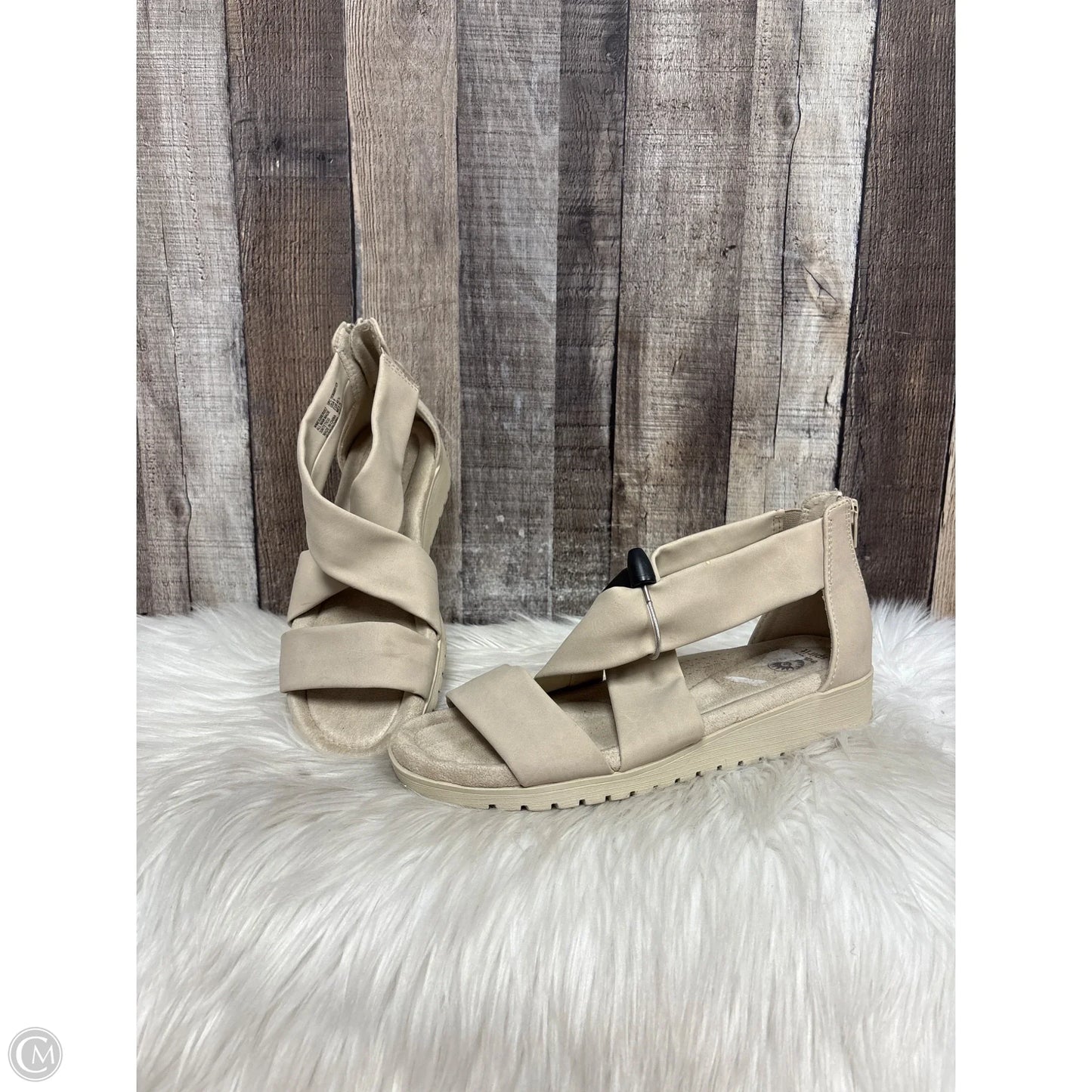 Sandals Flats By Easy Spirit In Tan, Size: 9
