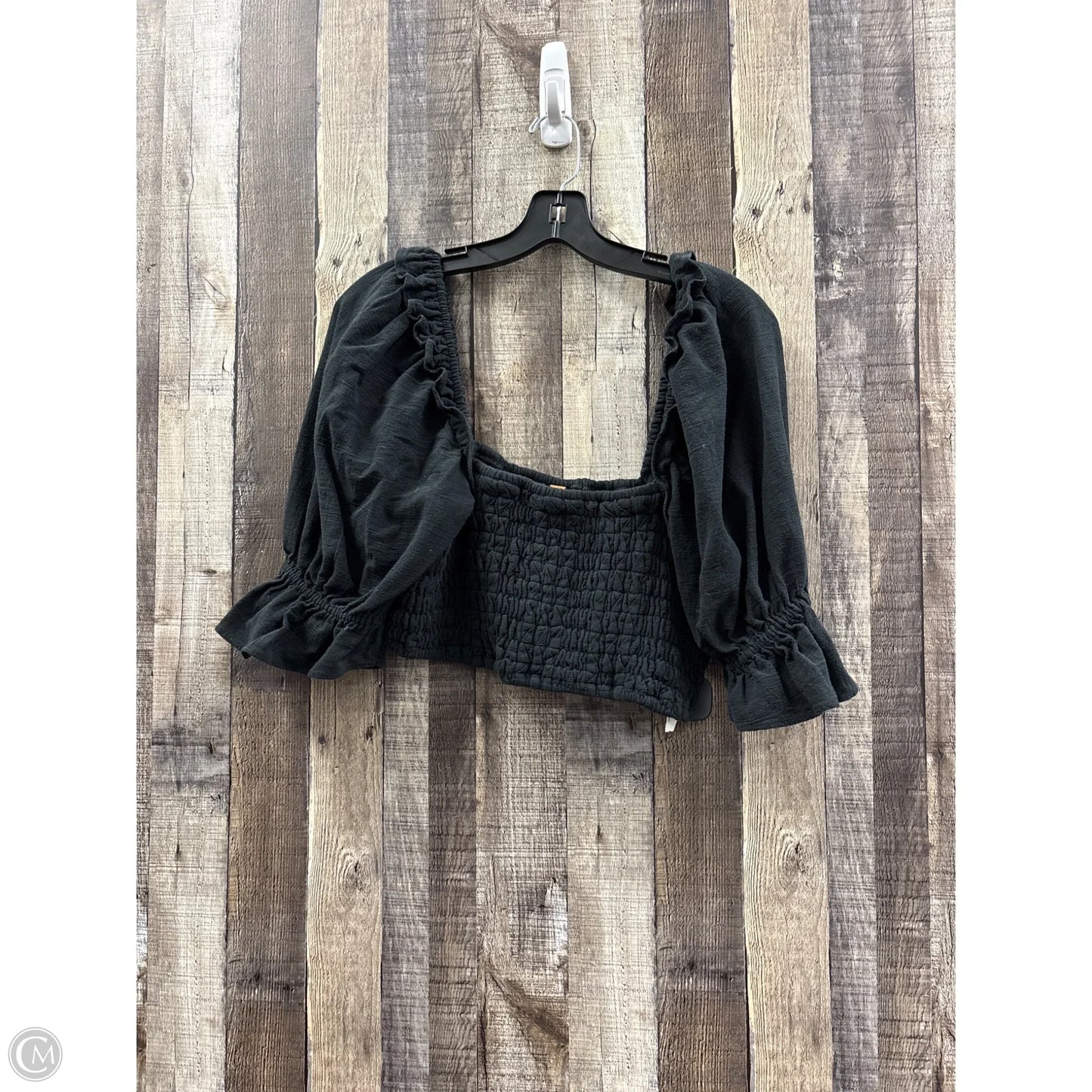Top 3/4 Sleeve By Free People In Black, Size: L