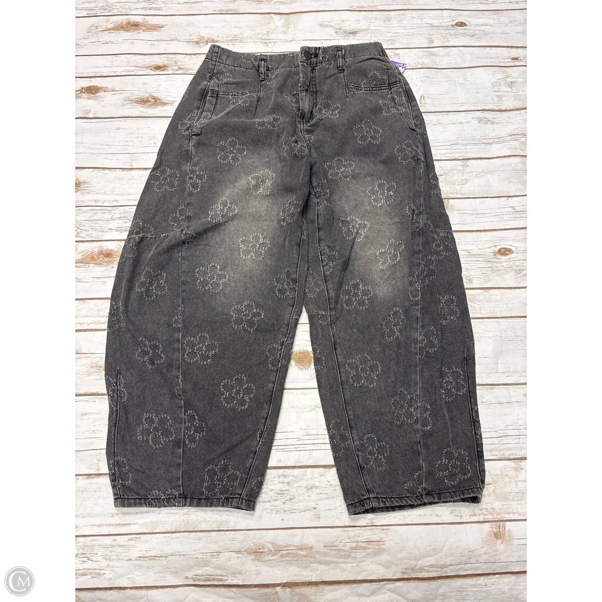 Jeans Wide Leg By Easel In Grey, Size: S