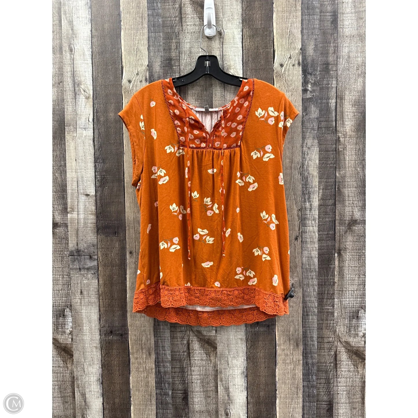 Top Short Sleeve By Daniel Rainn In Blue, Size: L