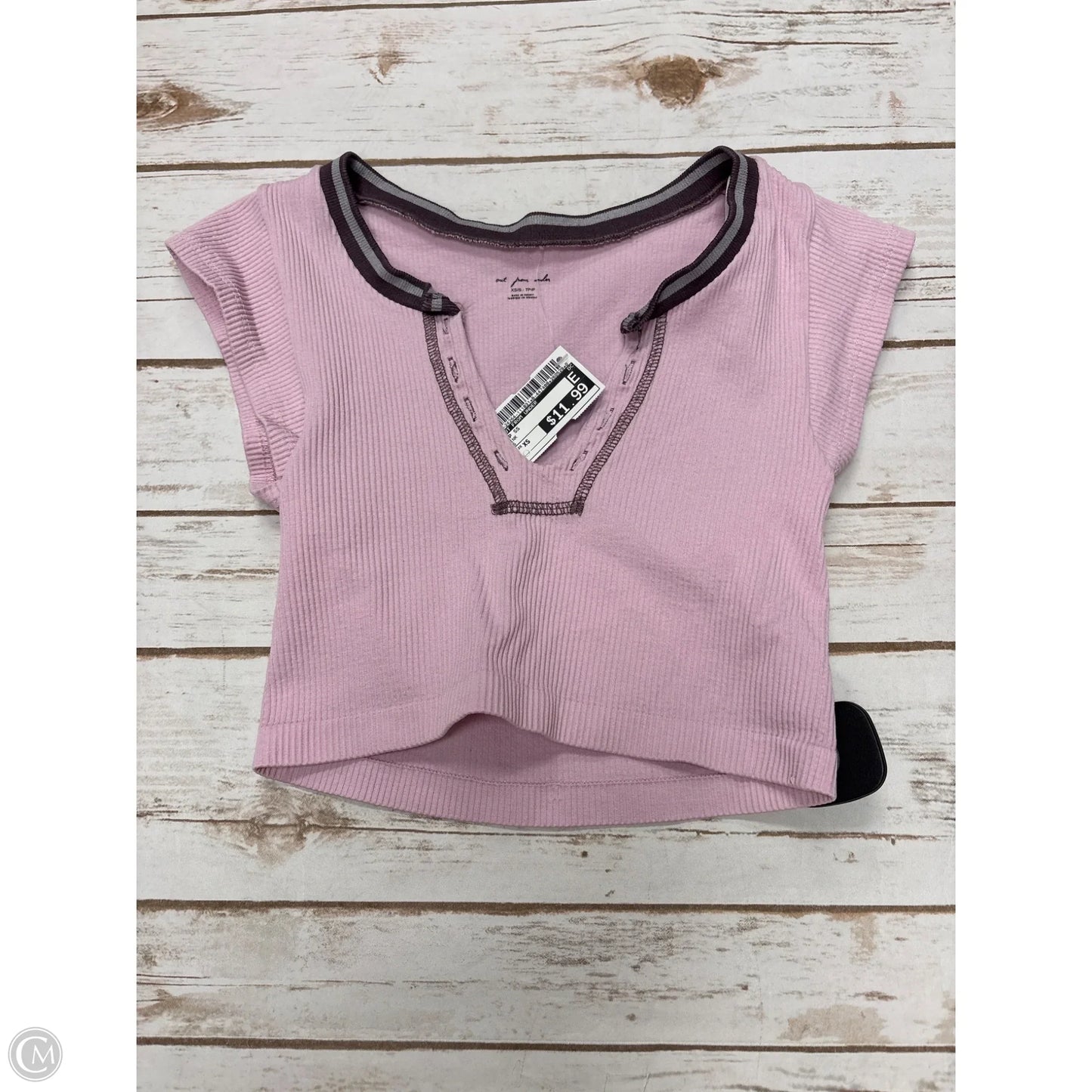 Top Short Sleeve By Out From Under In Pink, Size: Xs