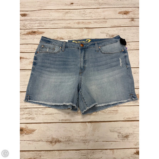 Shorts By Seven 7 In Blue Denim, Size: 14