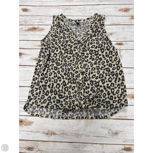 Top Sleeveless By Cme In Animal Print, Size: L