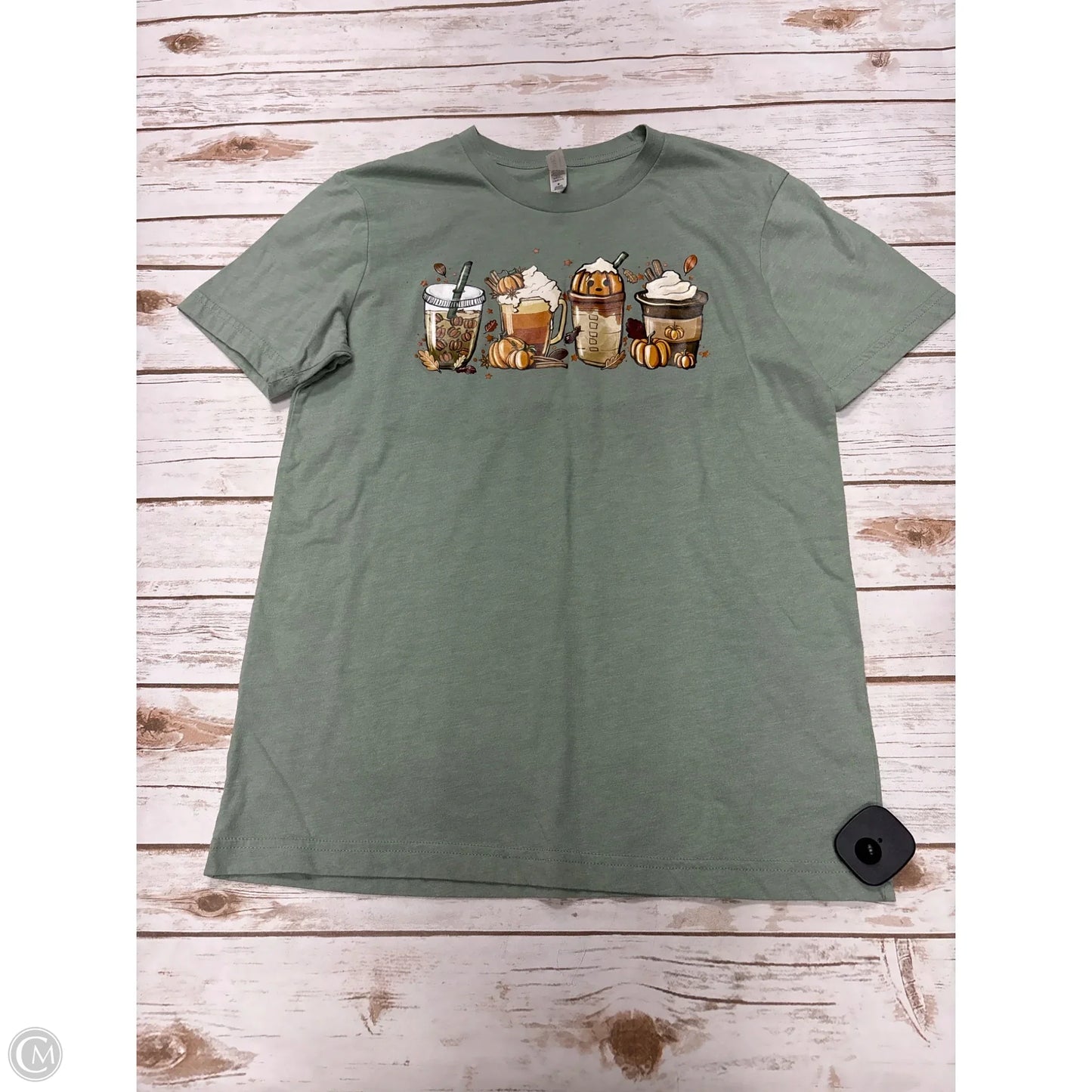 Top Short Sleeve Basic By Canvas In Green, Size: M