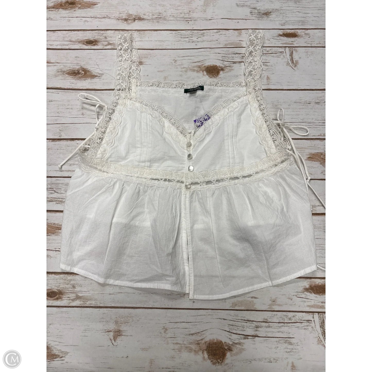 Top Sleeveless By Wild Fable In White, Size: M