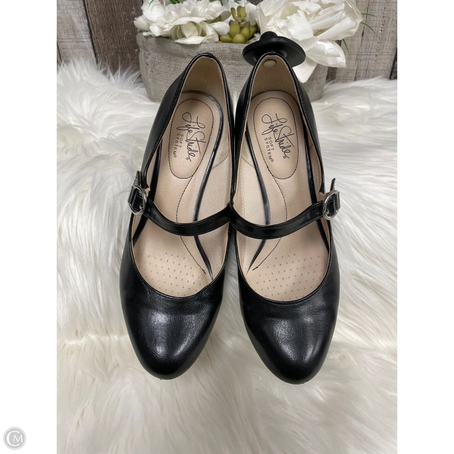 Shoes Heels Kitten By Life Stride In Black, Size: 7