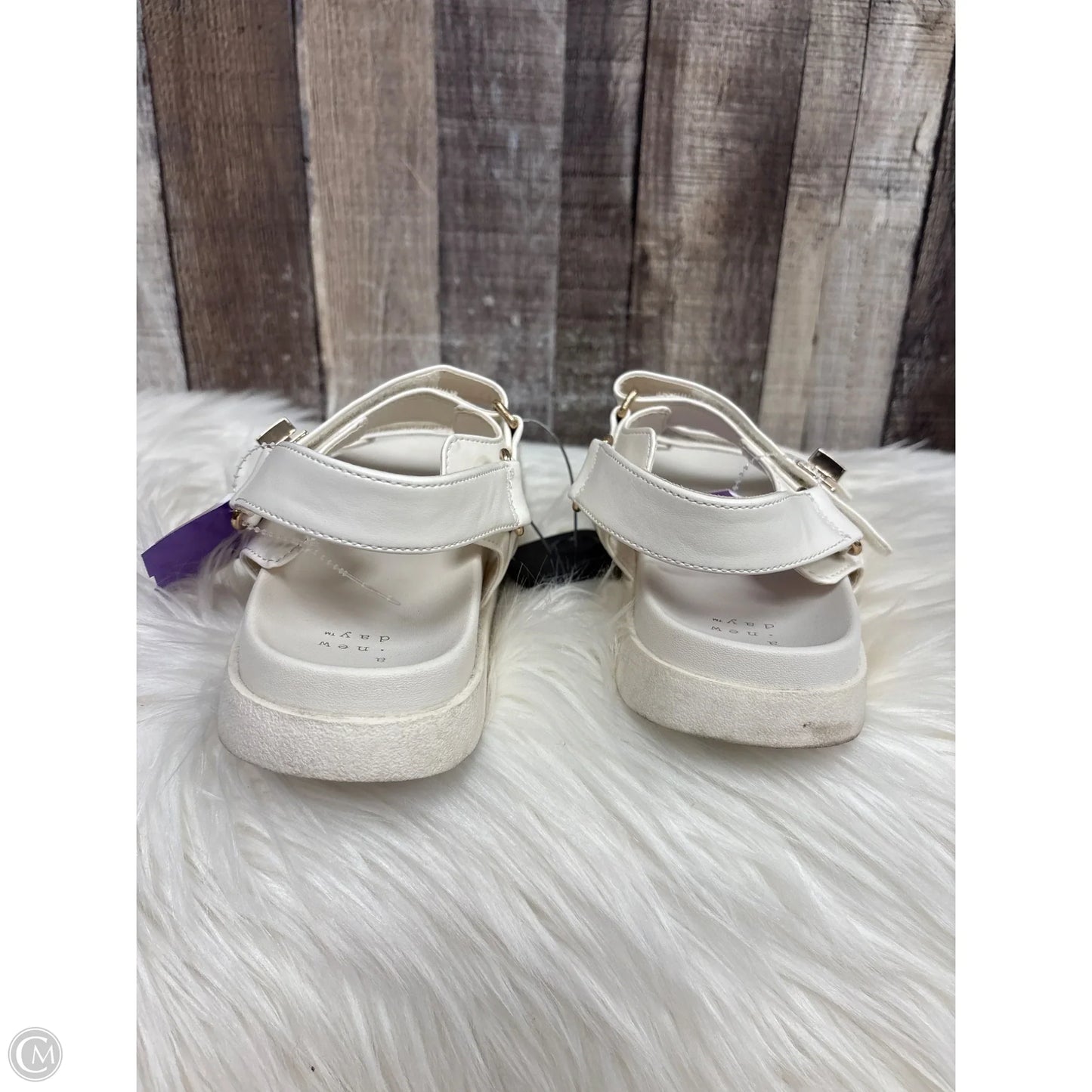 Sandals Flats By A New Day In Ivory, Size: 8