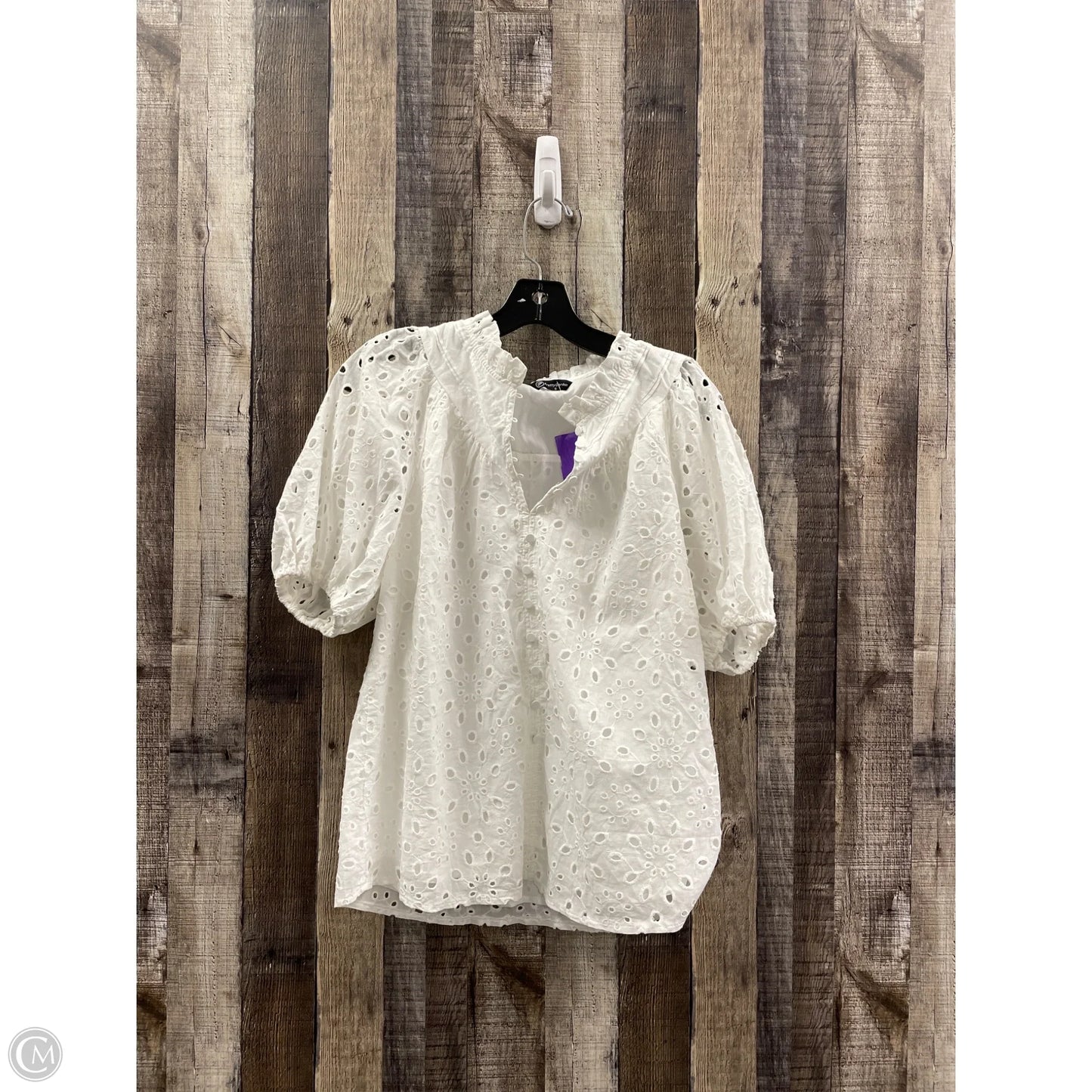 Top Short Sleeve By Prettygarden In White, Size: S
