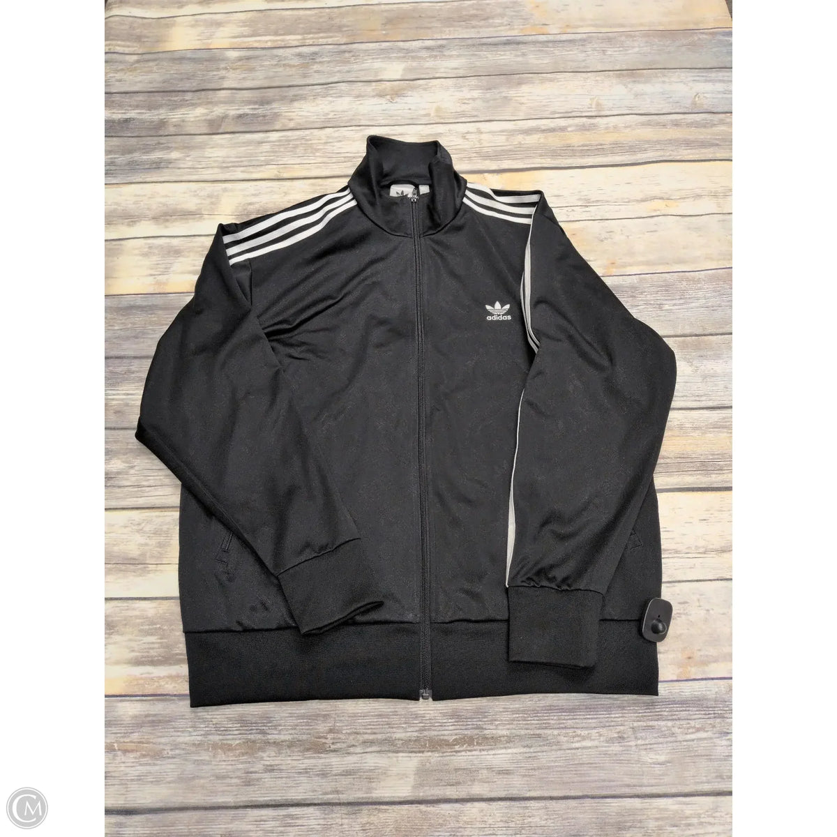 Athletic Jacket By Adidas In Black, Size: Xl