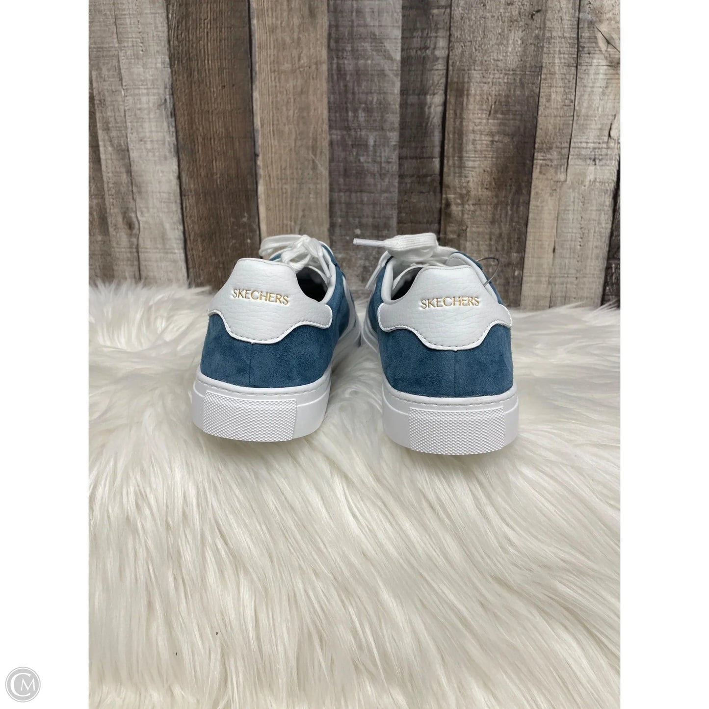 Shoes Sneakers By Skechers In Blue & White, Size: 9