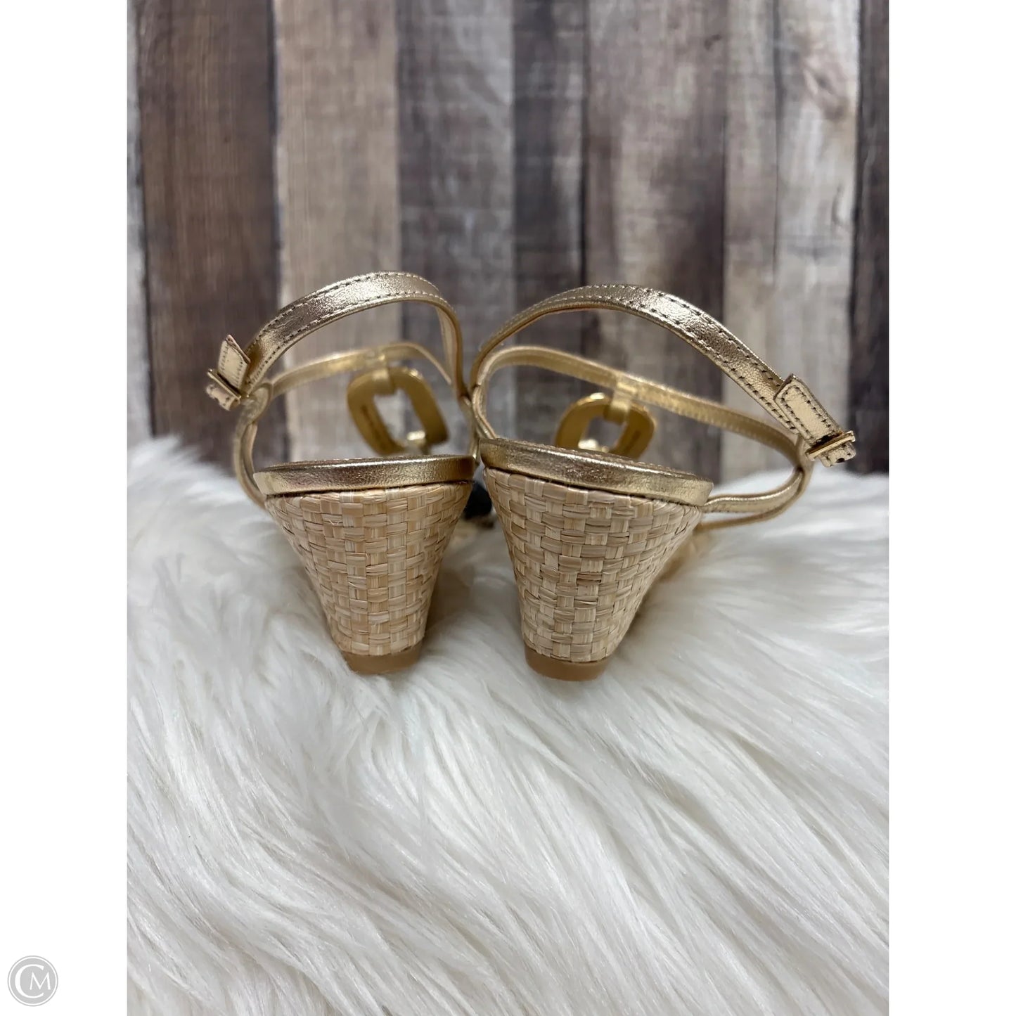 Sandals Designer By Lilly Pulitzer In Gold, Size: 8.5