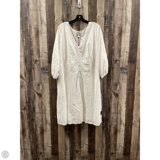 Dress Casual Short By Ava & Viv In White, Size: 2x