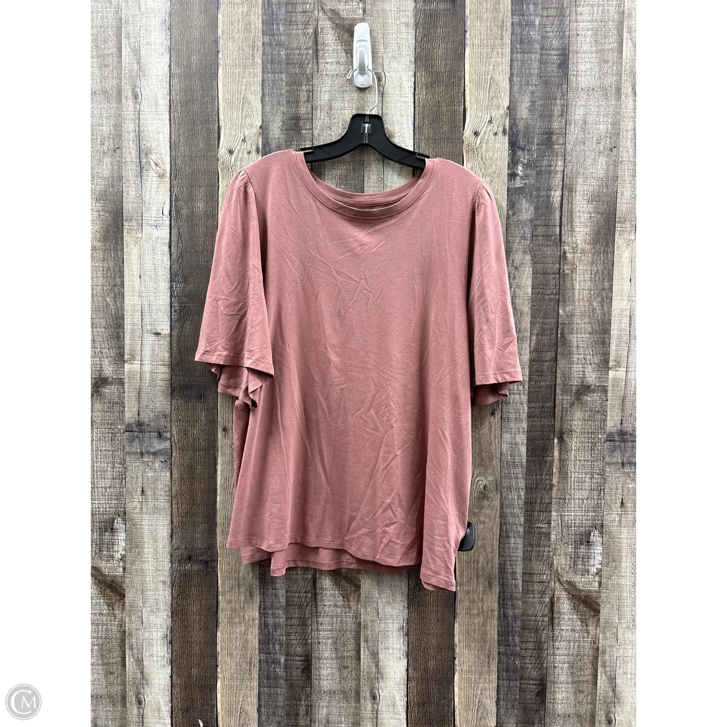 Top Short Sleeve By Maurices In Pink, Size: 1x