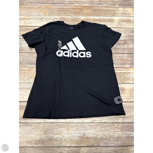 Athletic Top Short Sleeve By Adidas In Black, Size: Xl