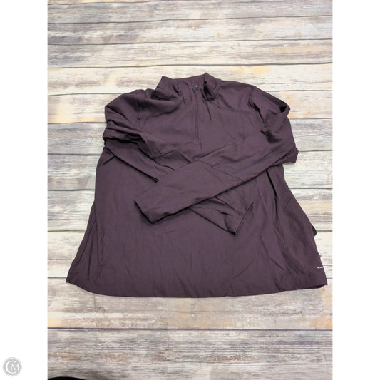 Athletic Top Long Sleeve Collar By Mondetta In Maroon, Size: Xxl