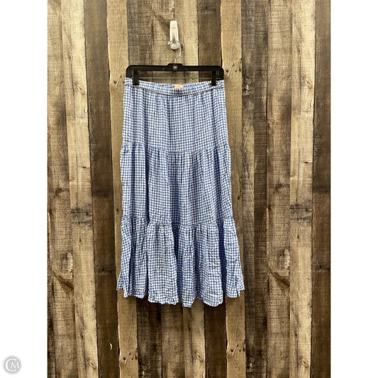 Skirt Maxi By So In Blue & White, Size: M