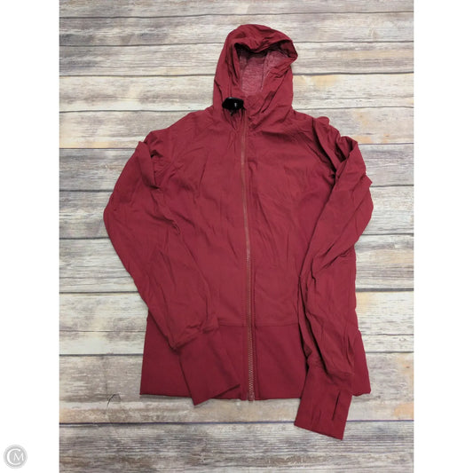 Athletic Jacket By Lululemon In Red, Size: 8